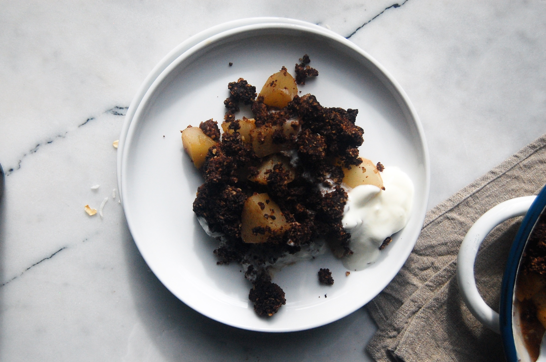 Recipe Pear Ginger And Dark Chocolate Crumble Blackmores 9807