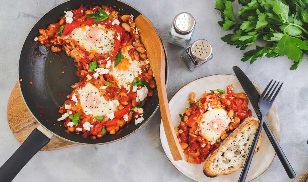 Pantry shakshouka with beans - Blackmores
